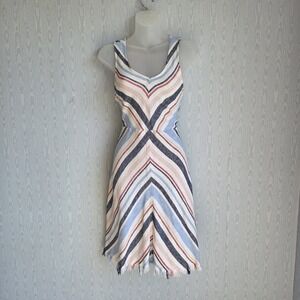 Indigo Rein Small Dress Linen Blend Sleeveless Grunge Granola Festival‎ Boho